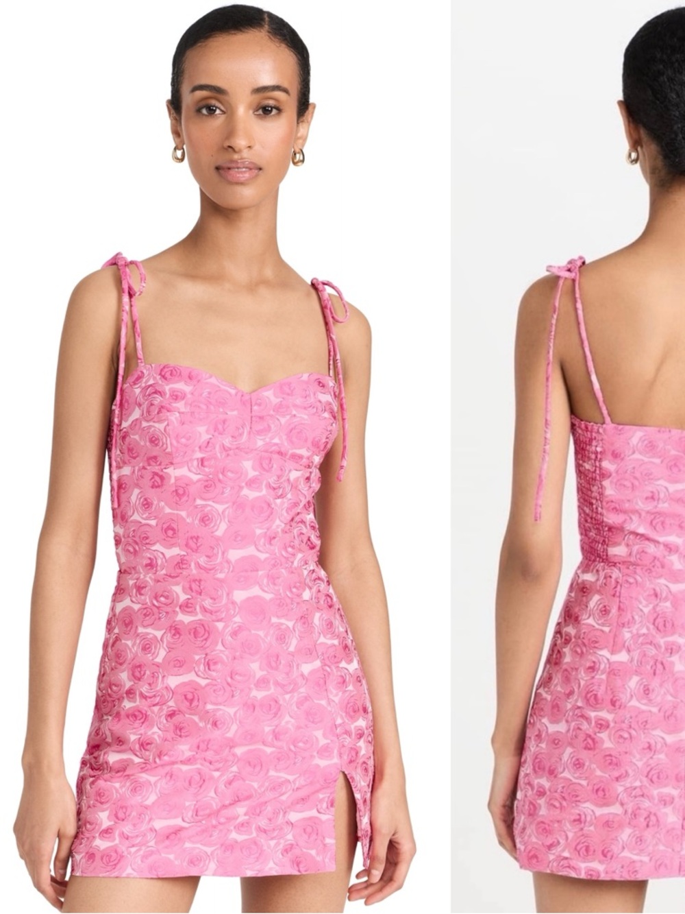 AMANDA UPRICHARD Taylor Floral Rose Romper Shorts Mini Dress \\ M